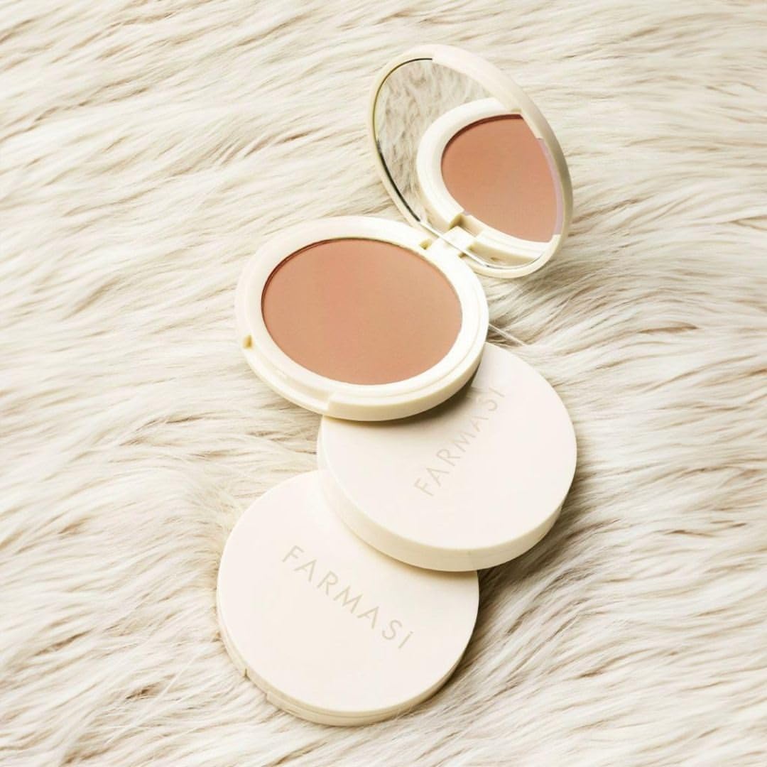 FARMASI Makeup BB All in One Powder, Lightweight, Long-Lasting Medium-Full Coverage with Flawless Finishing, Look More Natural and Smooth Than Ever, Neutral Medium