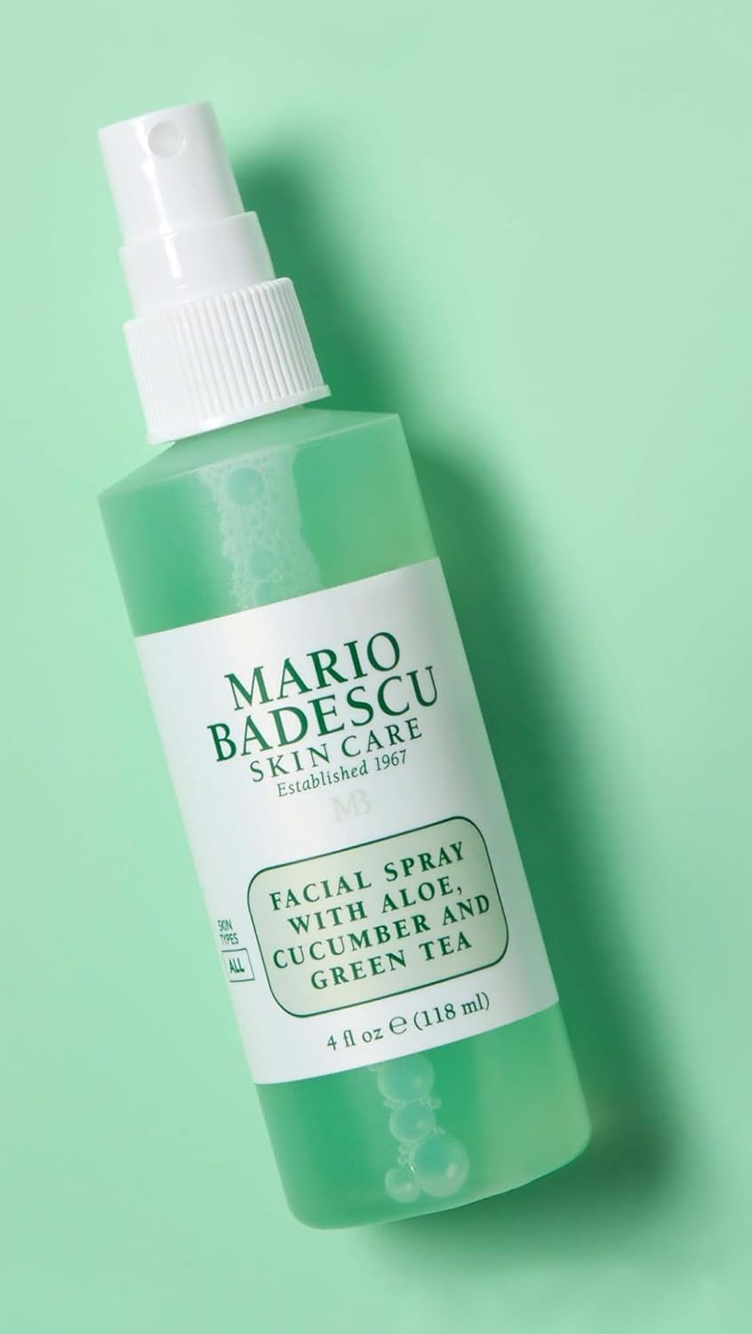 Mario Badescu Facial Spray - Hydrating Aloe, Cucumber & Green Tea Mist for All Skin Types | Refreshing Face Mist