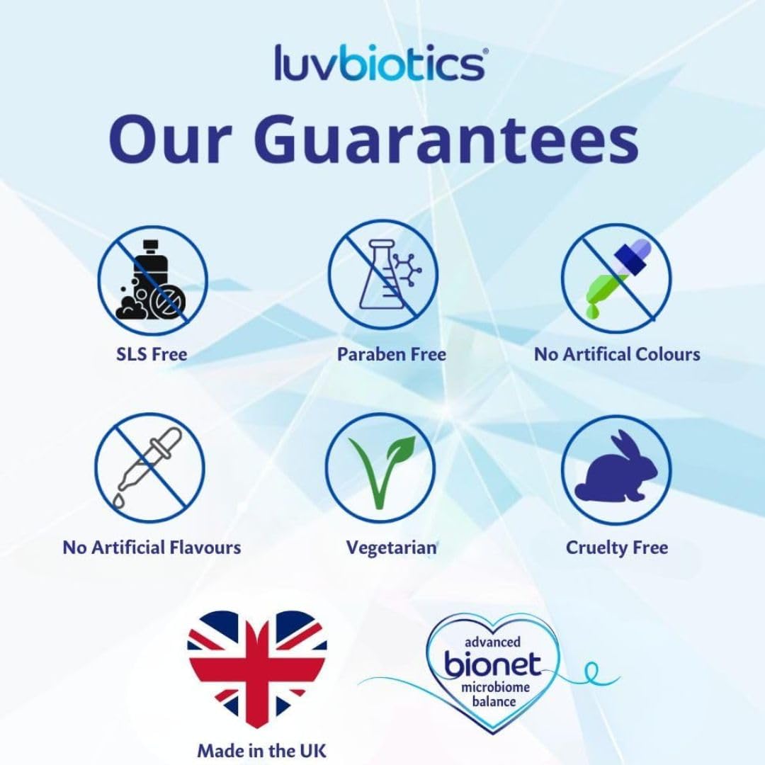 Luv Biotics Probiotic Cherry Lozenges with Xylitol for Healthy Oral Microbiome, Fresh Breath & Cavity Protection. No Artificial Colours/preservatives. 3 Pack of 30's