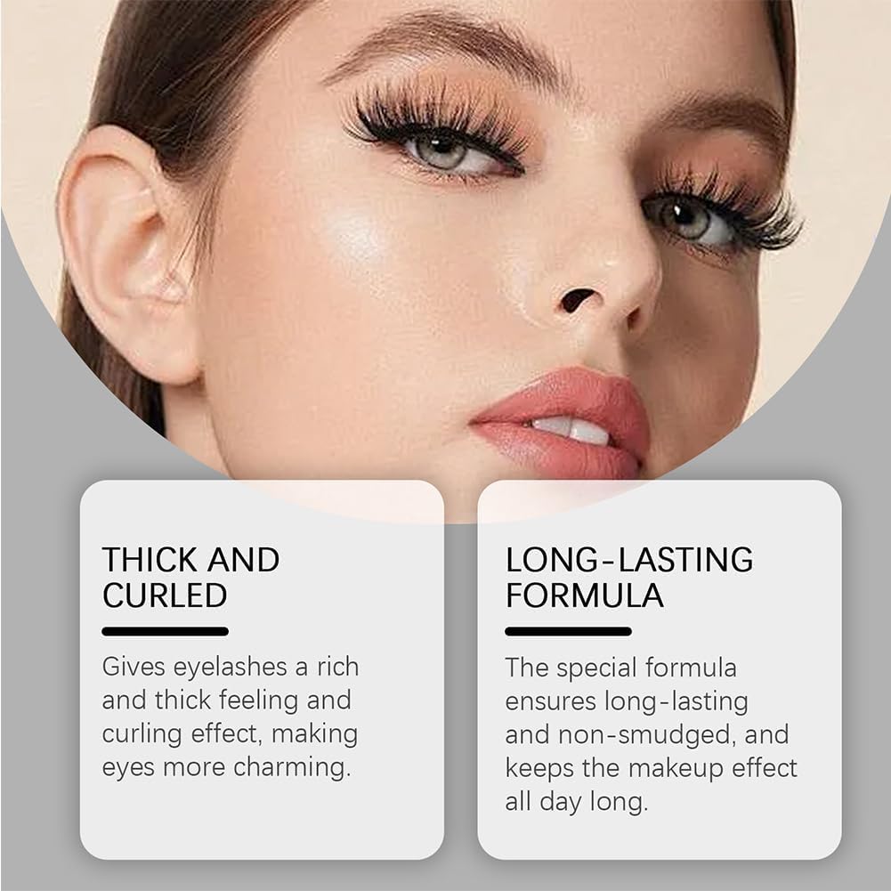 Tubing Mascara Black & Brown for Lash Makeup, Natural Defining Curling Eyelashes, Waterproof, Smudge-Proof, for Volumized Lashes