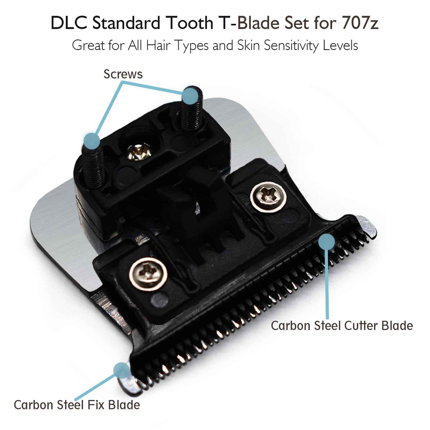 Professional FX DLC Replacement Blades Compatible with Compatible with BaBylissPRO FX707z, FX726, FX787, FX787G, FX787RG, FX787S, FX787BN and FX726 Hair Trimmer Models (Black)