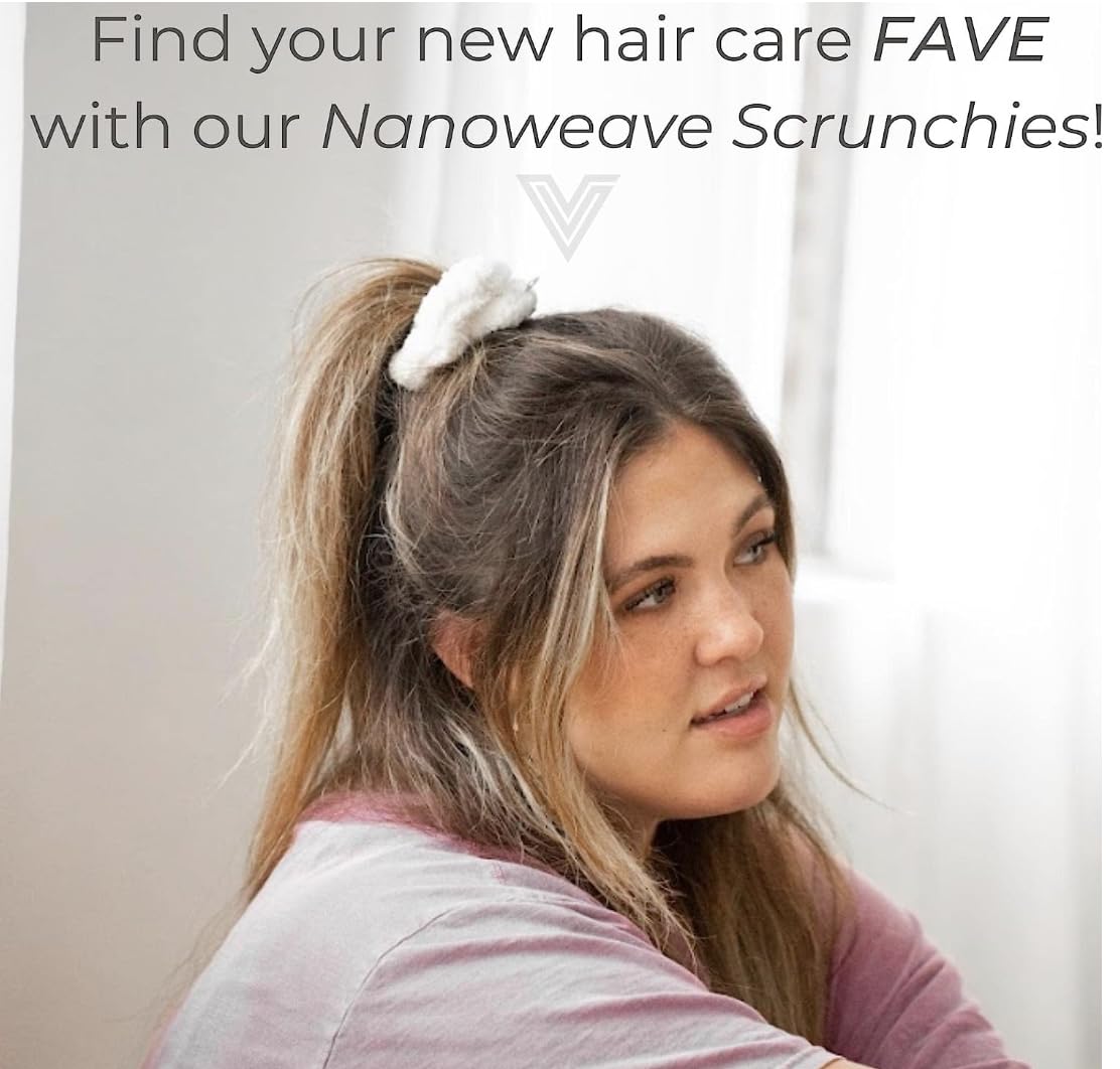 VOLO Salt White Spa Headband & Scrunchie Set - Ultra Soft, Absorbent Microfiber - 2 Count