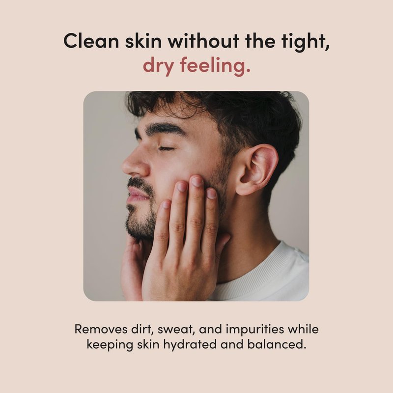hims High Tide Hydrating Daily Cleanser - With Hyaluronic Acid & Squalane - Moisturizing, Non-Stripping Facial Cleanser - Gentle, pH Balanced, Sulfate-Free - 6.8 Fl Oz