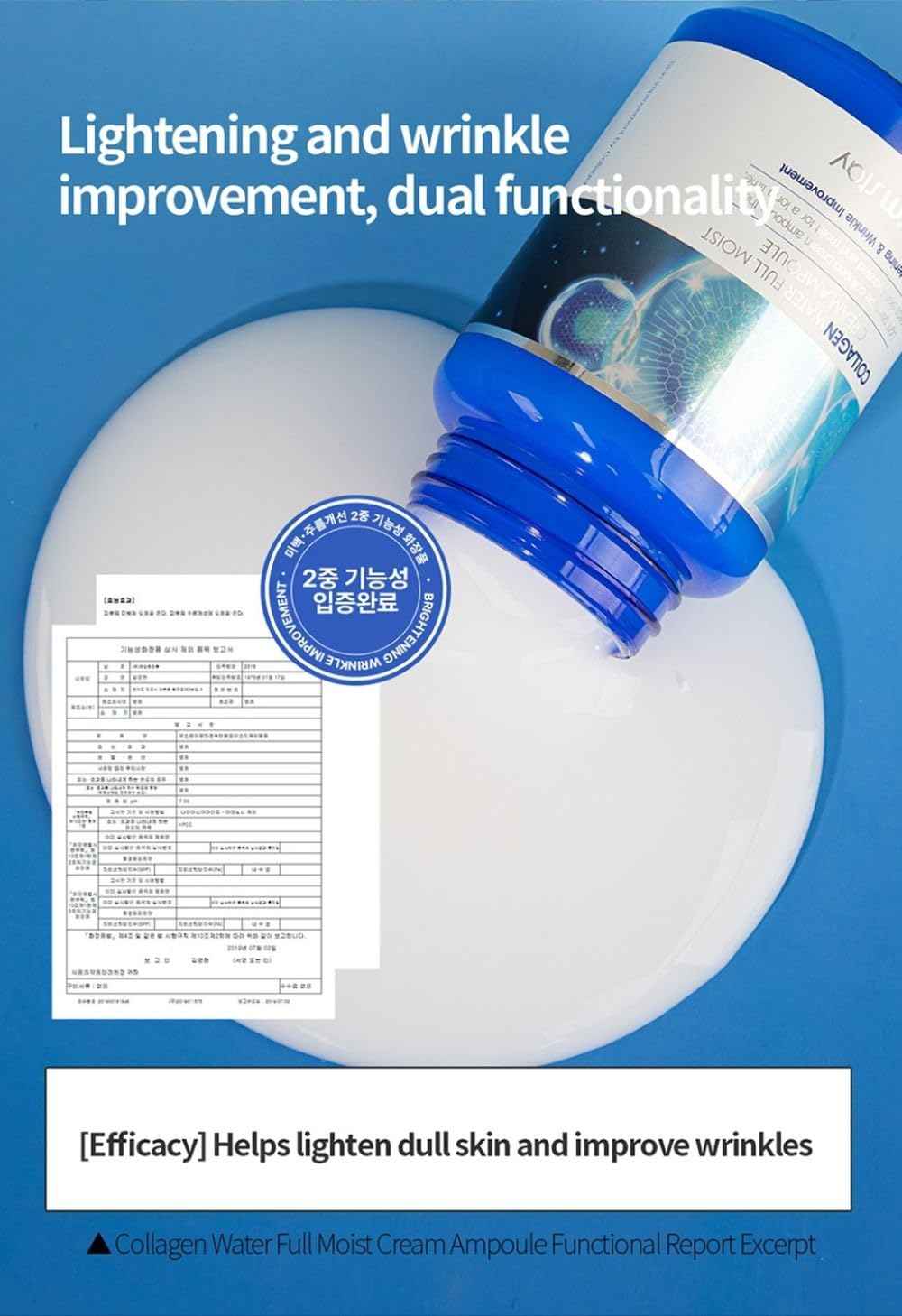 FARMSTAY Collagen Water Full Moist Cream Ampoule - High-moisture cream and high-nutrition ampoule, Face Serum, Moisturizer, Firming, Hydrating, Wrinkle Care, K-Beauty