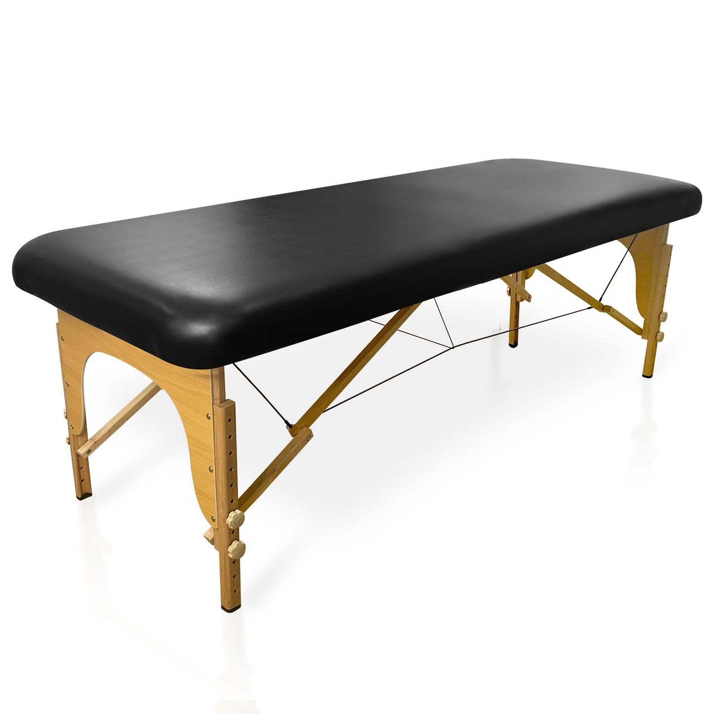 XIAROGEE Leather Massage Table Cover Wipeable Covers for Massage Table Waterproof Vinyl Replacement Bed Cover Protector for Lash/Spa (Black, 1)