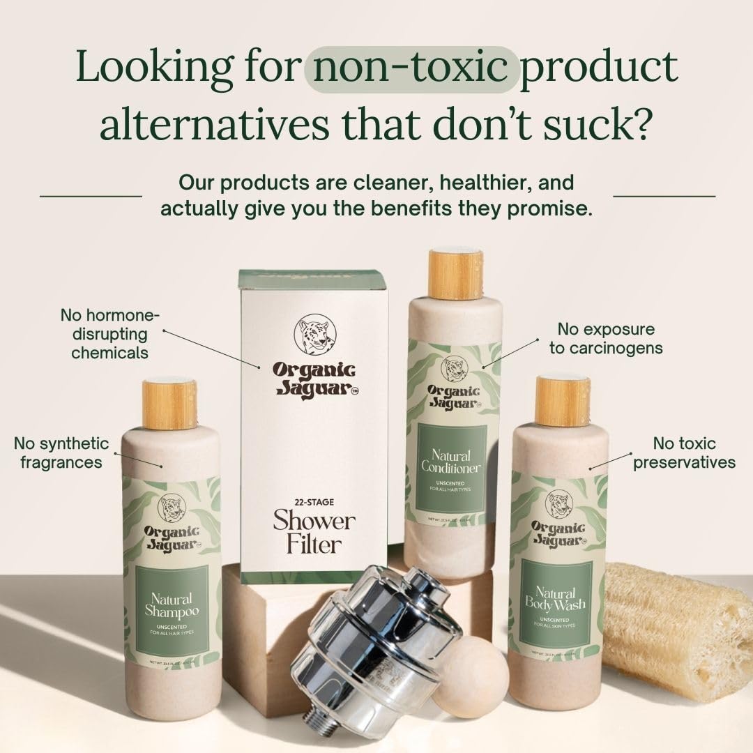 Organic Jaguar All Natural Unscented Conditioner for Hair Care, Sulfate Free Conditioner with Vitamin E, Castor, Argan and Almond Oil, Rosemary and Peppermint Scent, For All Hair, 13.5 fl oz