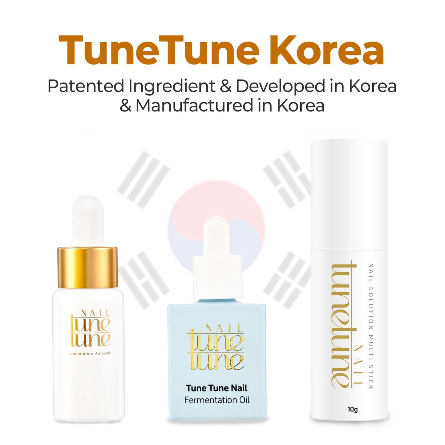 TuneTune Korean Made Fermented Nail Ampoule 15ml | Hydrating Cuticle & Nail Care Ampoule | Lightweight Nail Oil for Dry Cuticles & Brittle Nails | Fast-Absorbing Korean Nail Care Treatment