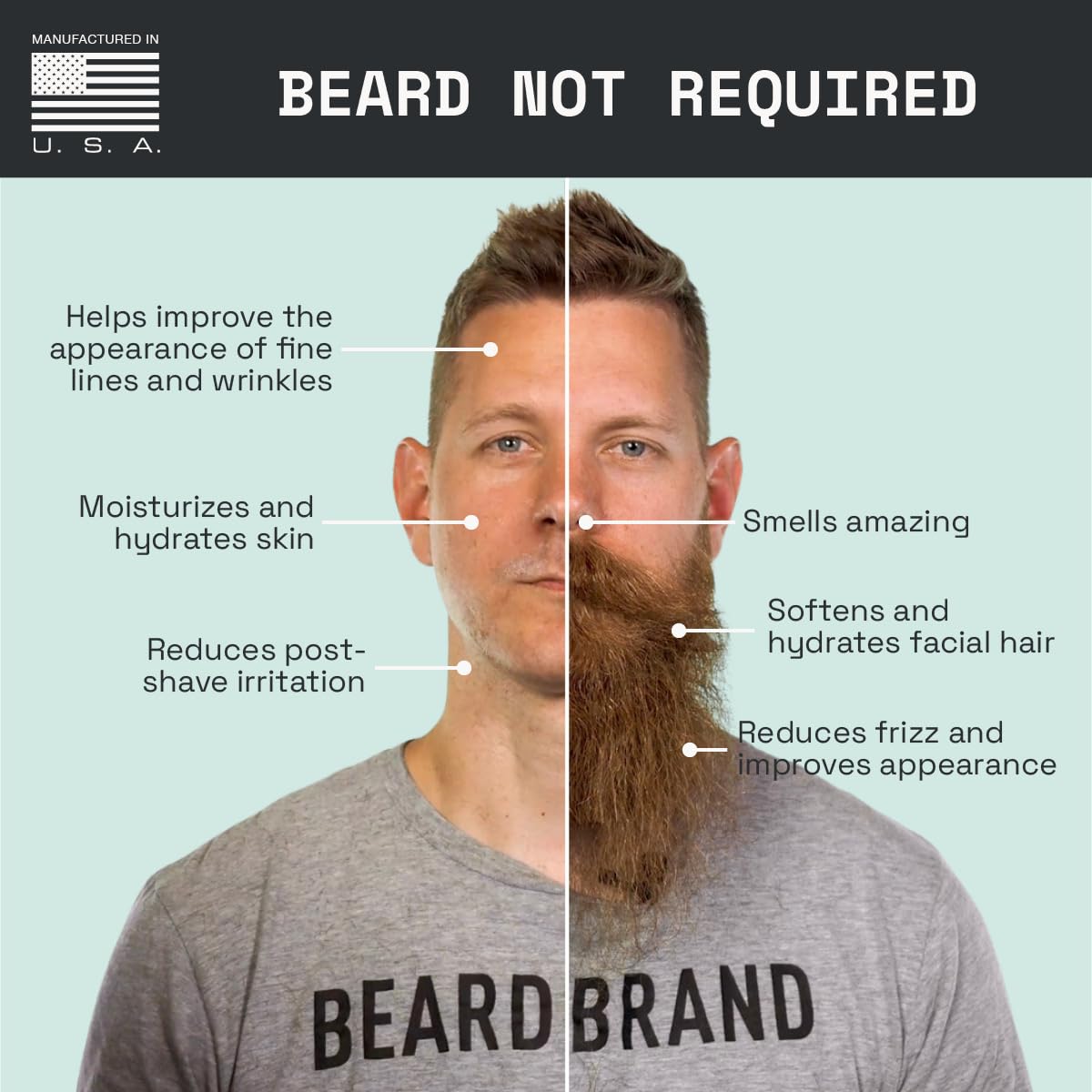 Beardbrand Men's Beard Oil - Jojoba Oil for Softening Stubble & Soothing Skin | Sandalwood & Cedar Scent, 2 fl oz