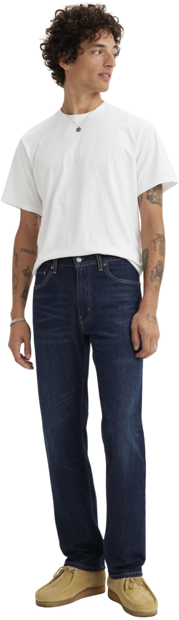 Levi's Men's 505 Regular Fit Jeans (Also Available in Big & Tall), Nail Loop Knot-Dark Indigo, 36W x 32L