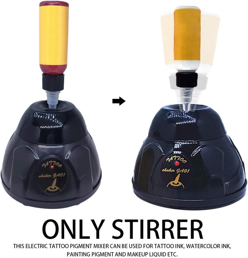 Electric Tattoo Ink Mixer - 5200RPM Pigment Shaker for Effortless Mixing | Black