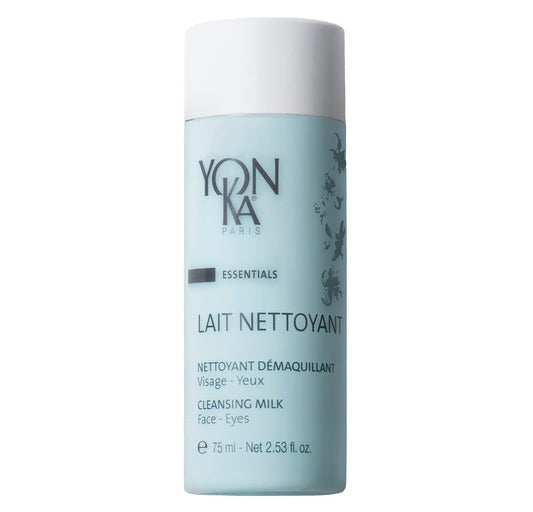 Yon-Ka Lait Nettoyant | Gentle Milk Cleanser & Makeup Remover with Plant-Based Ingredients | Moisturizes and Balances Skin pH | All Skin Types and Paraben Free | Travel Size 2.53 fl oz
