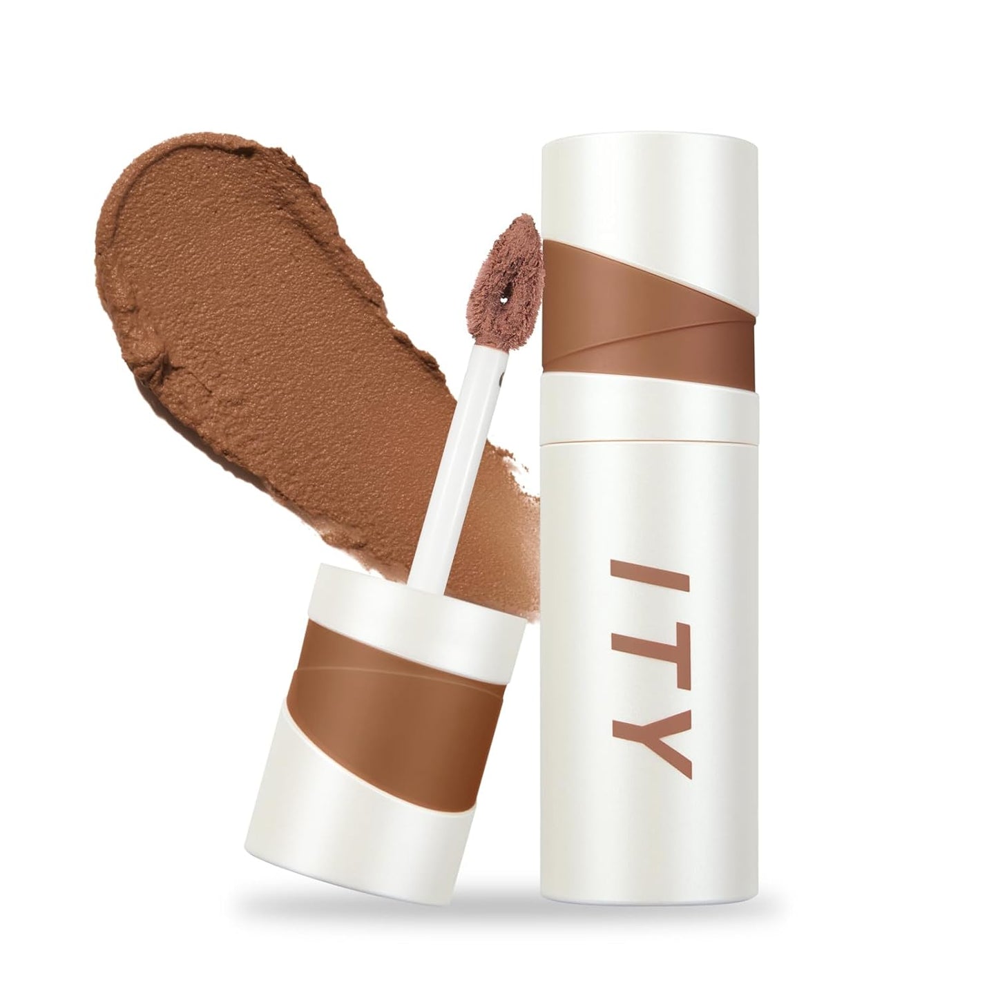 Velvet Matte Finish Lip Stain | Mousse Textured Lip Clay in Apricot - Rich Pigment, Conceals Lip Lines, 0.14 oz (4g)