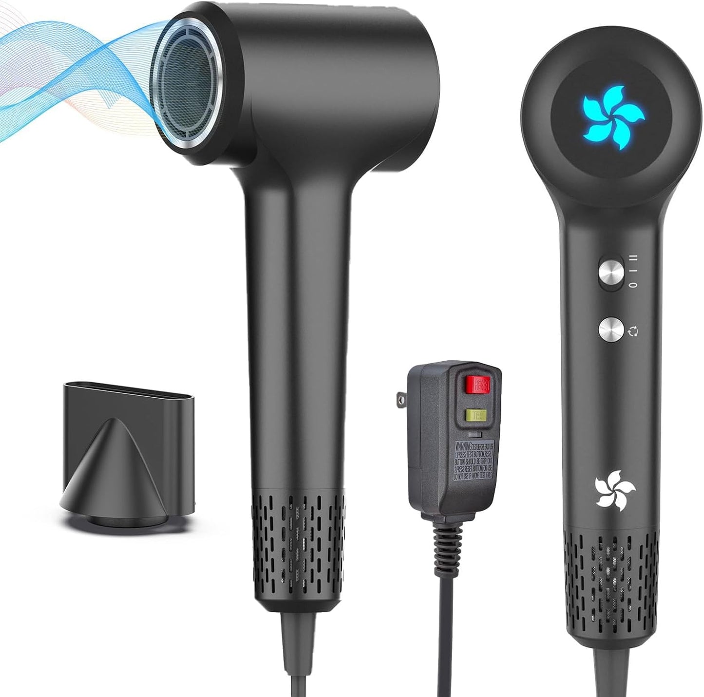 Professional High-Speed Ionic Hair Dryer - 110,000 RPM Brushless Motor | Low Noise, Travel-Friendly Design