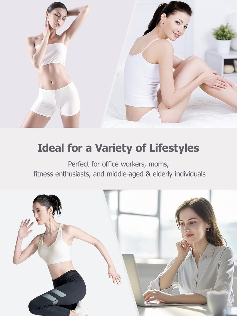 Lymphatic Drainage Massager & Anti Cellulite Massage Tool, Helps Reduce Stretch Marks & Cellulite, for Legs, Arms & Belly, Body Sculpting Machine with Microcurrent, Light, Heat & Vibration (White)