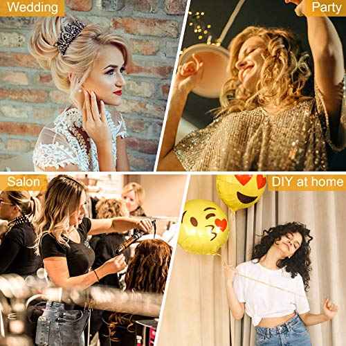 Chuangdi Hair Extension Tools Kit: 600 Silicone Lined Micro Ring Beads 1 Pliers 1 Comb 2 Hook Needle Pulling Loop 10 Curved Hair Needle 4 Alligator Clips 100 Mini Rubber Band Hand Tie Extention Tools