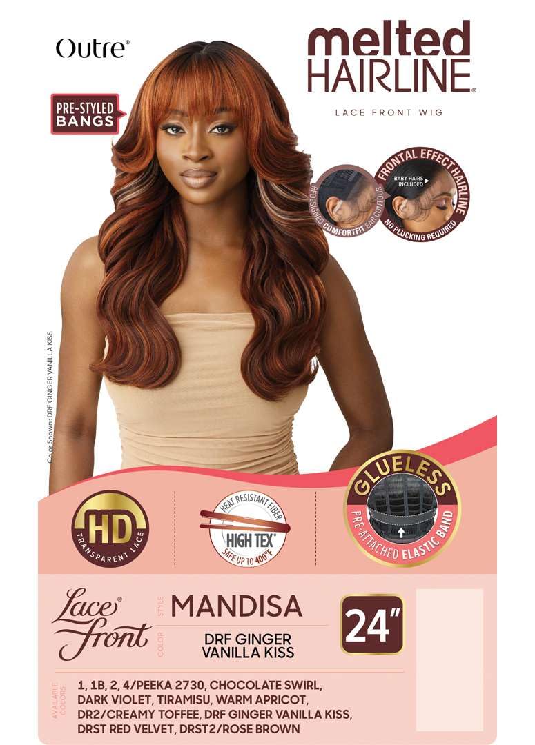 Outre Lace Front Wig - Melted Hairline - Mandisa (OFF BLACK 1B)