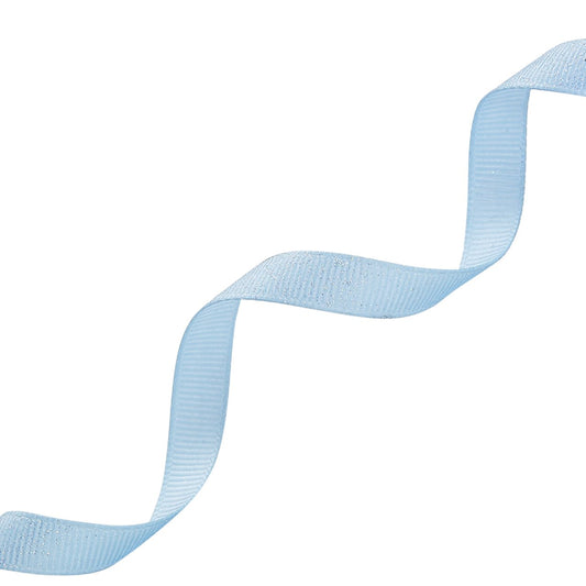 Morex Ribbon Dazzle Glitter Grosgrain Ribbon, 3/8-Inch by 8-Yard, Blue Topaz (99002-308)
