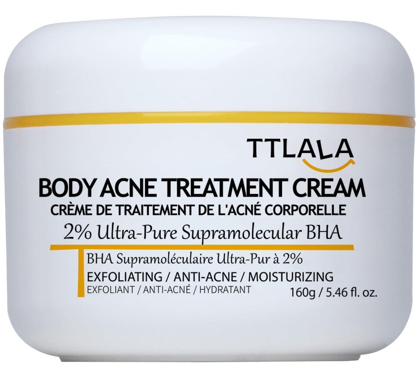 Butt Acne Clearing Treatment, Moisturizer Cream with 2% Salicylic Acid, Tea Tree Oil & Witch Hazel, Body Back Acne Treatment, Cystic Acne Treatment for Skin Delicate and Smooth 5.4oz