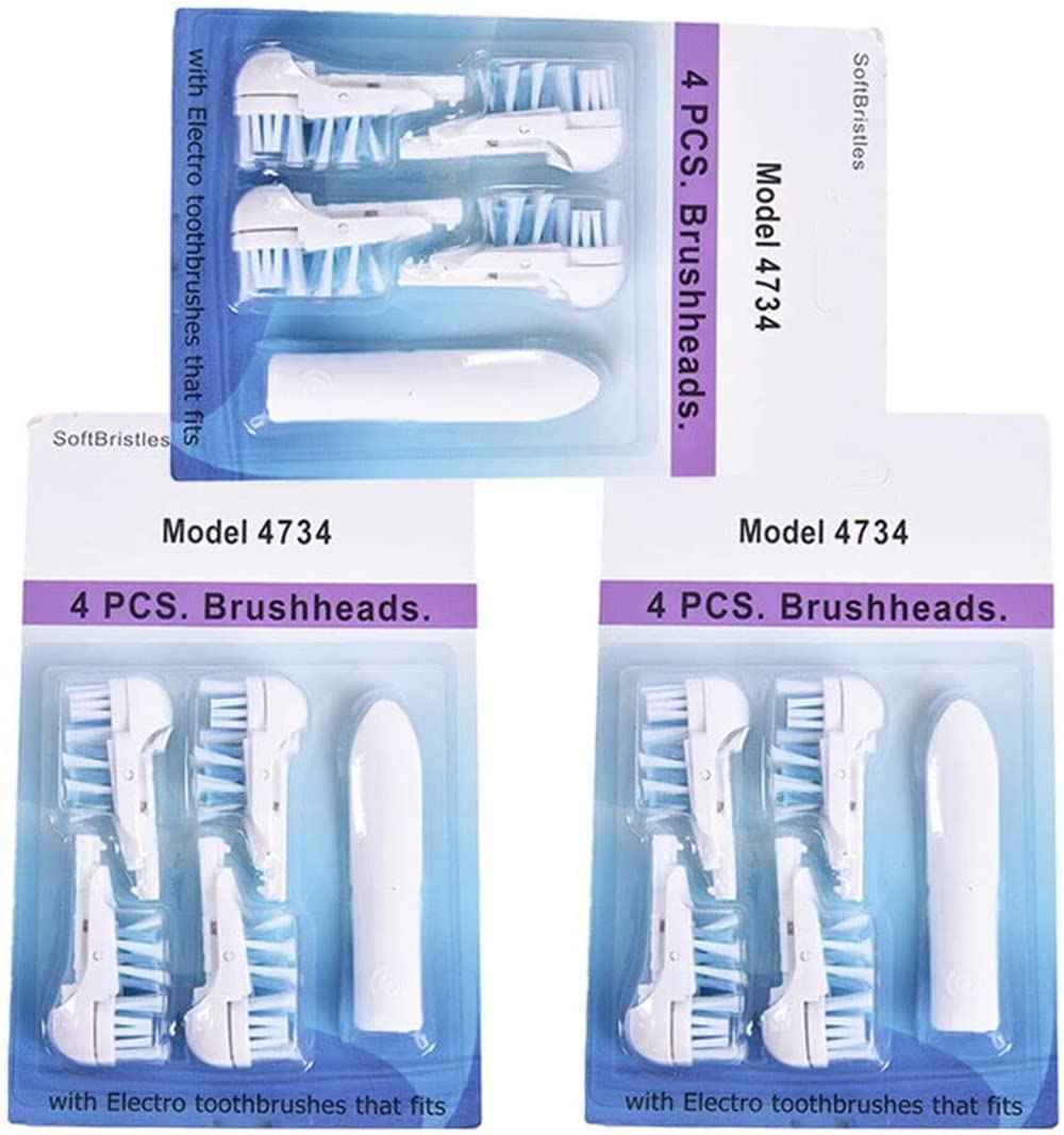 12 Pcs Fit for Oral B Toothbrush Heads Dual Clean Replacements Attachment Spin Brush Head Sensitive Refill Accessories fit for 4732 3733 4734