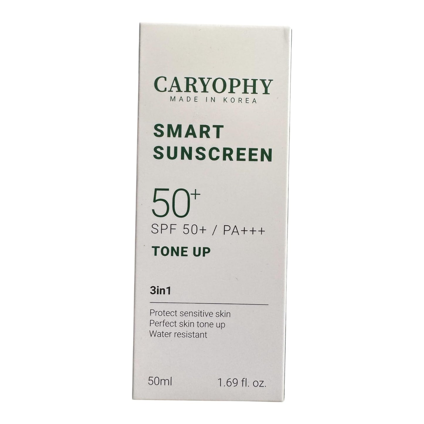 Caryophy Smart Sunscreen SPF 50+, 3-in-1 Tone Up Sunscreen, Water Resistant, 1.69 fl. oz.