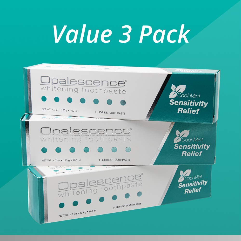 Opalescence Whitening Toothpaste for Sensitive Teeth - Oral Care, Mint Flavor, Gluten Free - 3 Pack