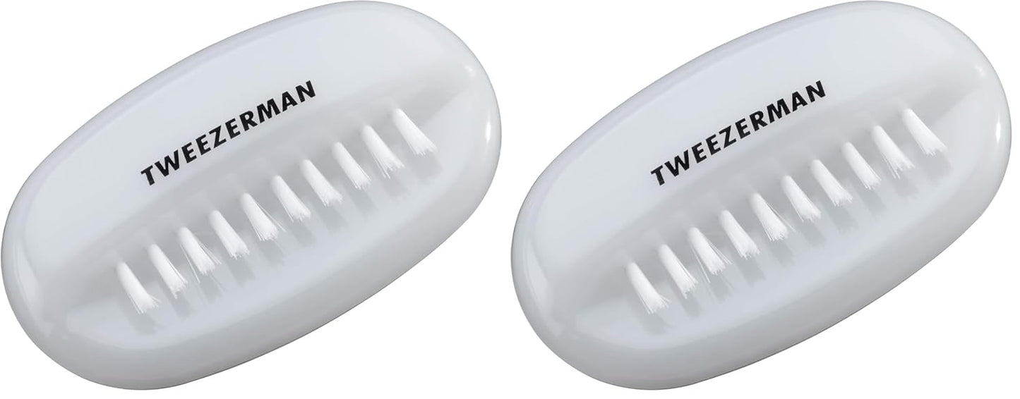 Tweezerman Dual Surface Nail Brush Set - Effective Cleaning Tool | Pack of 2