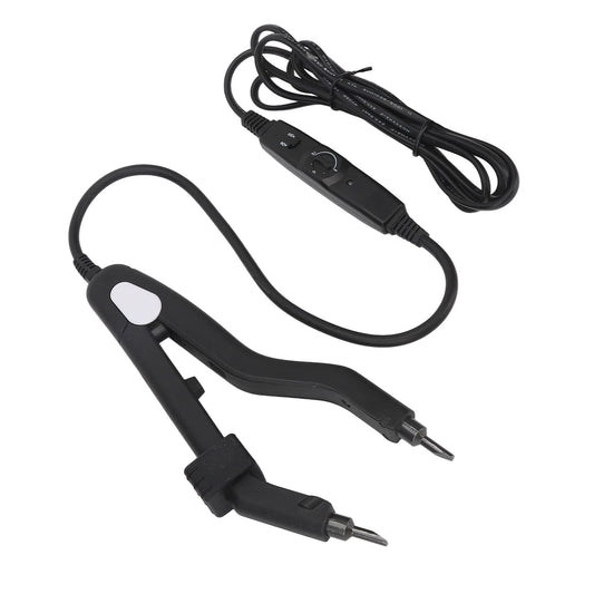 Professional Hair Extensions Tool Adjustable Temperature Hair Extensions Connector Tool Heat Iron Connector (Black) (US Plug)