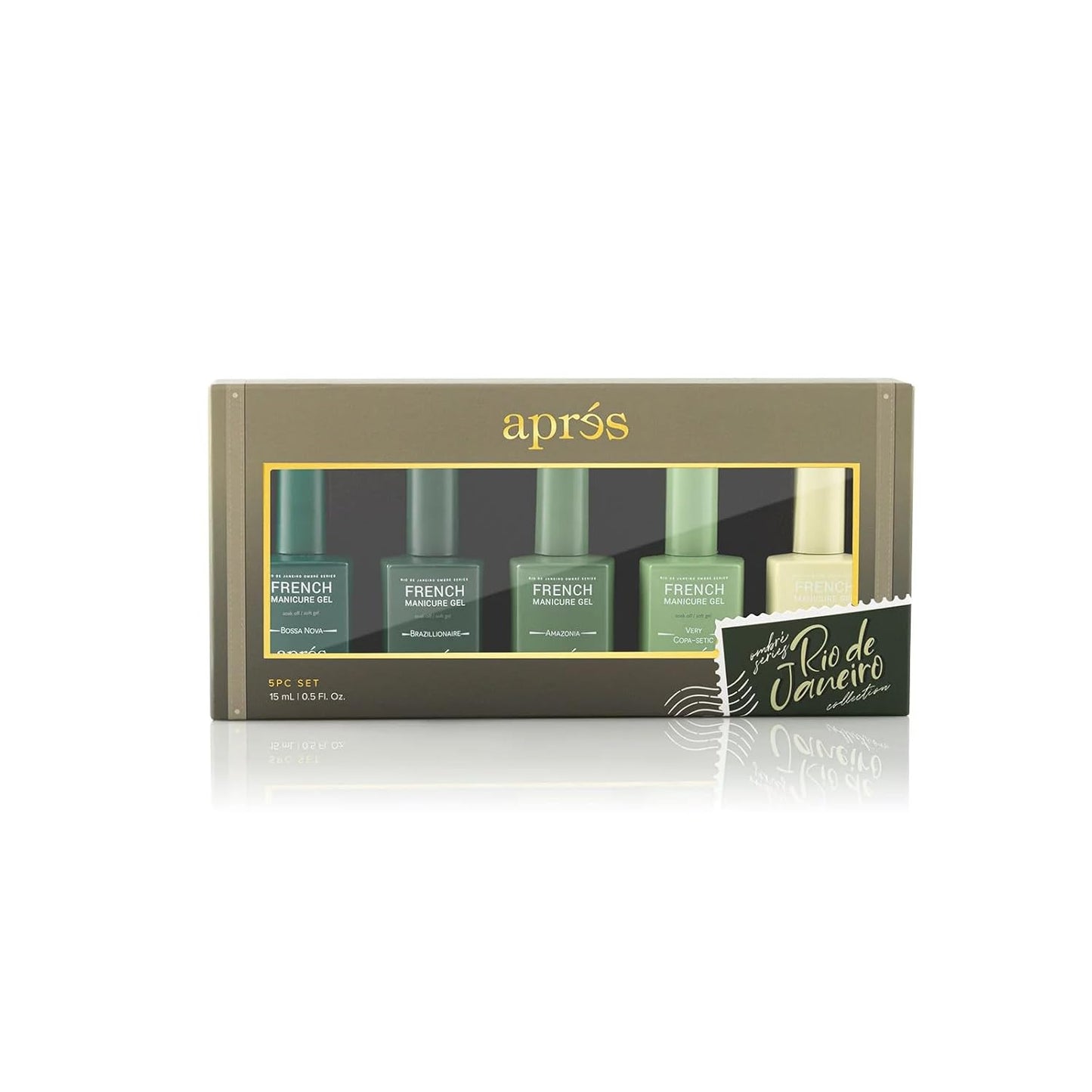 Apres Nail French Manicure Set - Rio De Janeiro | 5 Ombre Colors, 15mL Each
