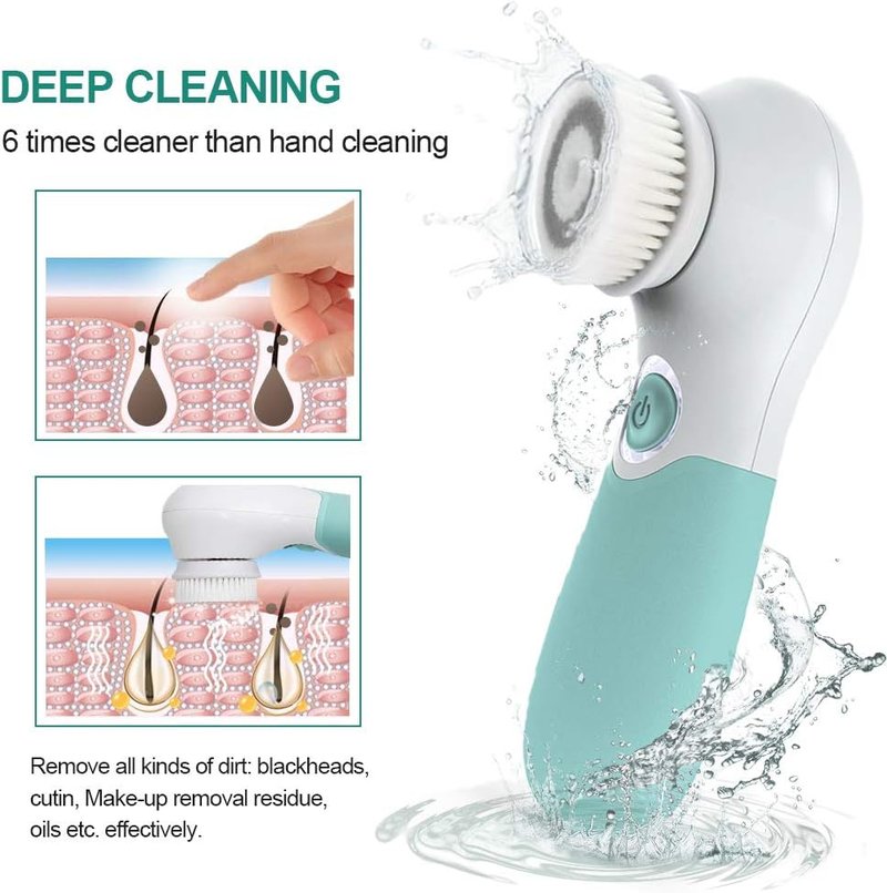 Green Face Scrubber Set - Electric Nail Drill Kit for Flawless Skin