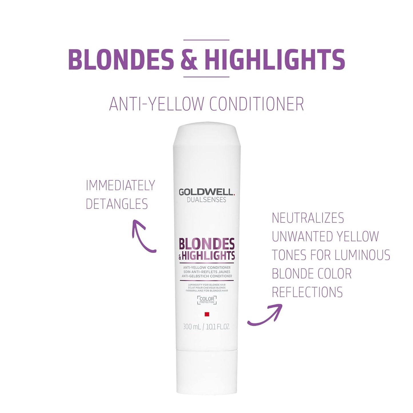 Goldwell Dualsenses Blonde & Highlights Anti-Yellow Conditioner - Nourishing Formula for Radiant Hair
