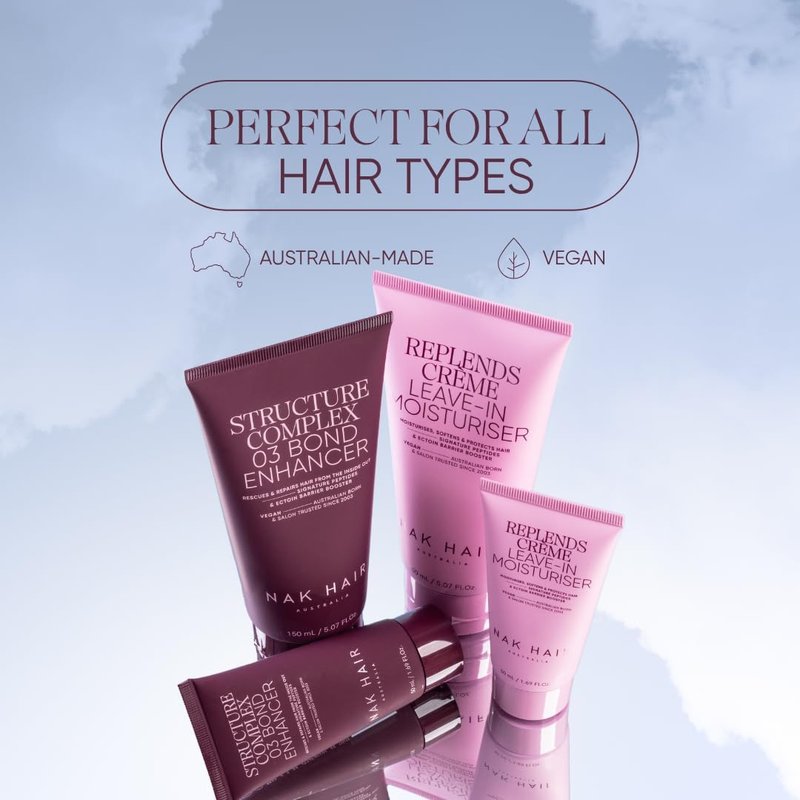 NAK Signature Replends Creme Leave-In Hair Conditioner 150ml - Detangles & Repairs Dry, Damaged & Frizzy Hair with Baobab & Peptide Complex