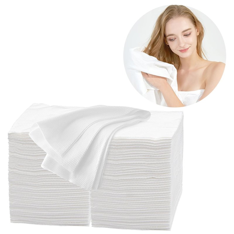 100Pcs Disposable Towels, Ultra Soft, Quick Dry 19.7" x 27.6" Disposable Hair Towels Spa Salon Towel, Portable Body Towel Disposable for Massage Beauty Hotel Camping Travel Gym