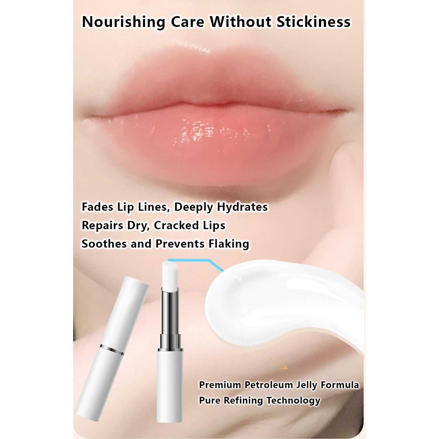 3 Pcs Lip Primer, Colorless & Odorless, Smoothing Lip Base for Makeup, Non-Sticky Lightweight Lip Balm for Daily Care, Travel-Friendly