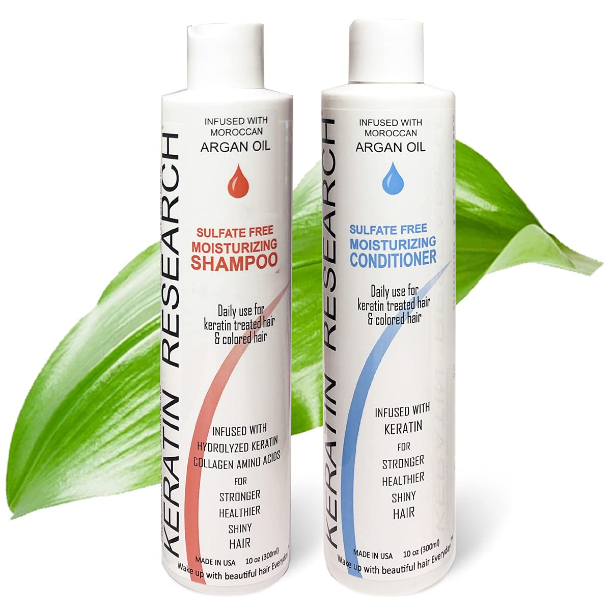 Keratin Research Shampoo & Conditioner Set - Sulfate-Free, Nourishing for Colored Hair | 20oz