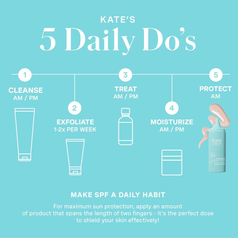 Kate Somerville HydraKate Illuminating Sunscreen Drops – Tinted SPF 50+ Mineral Sunscreen with Zinc Oxide, Moisturizing & Anti-Aging Sun Protection, 1.7 Fl Oz