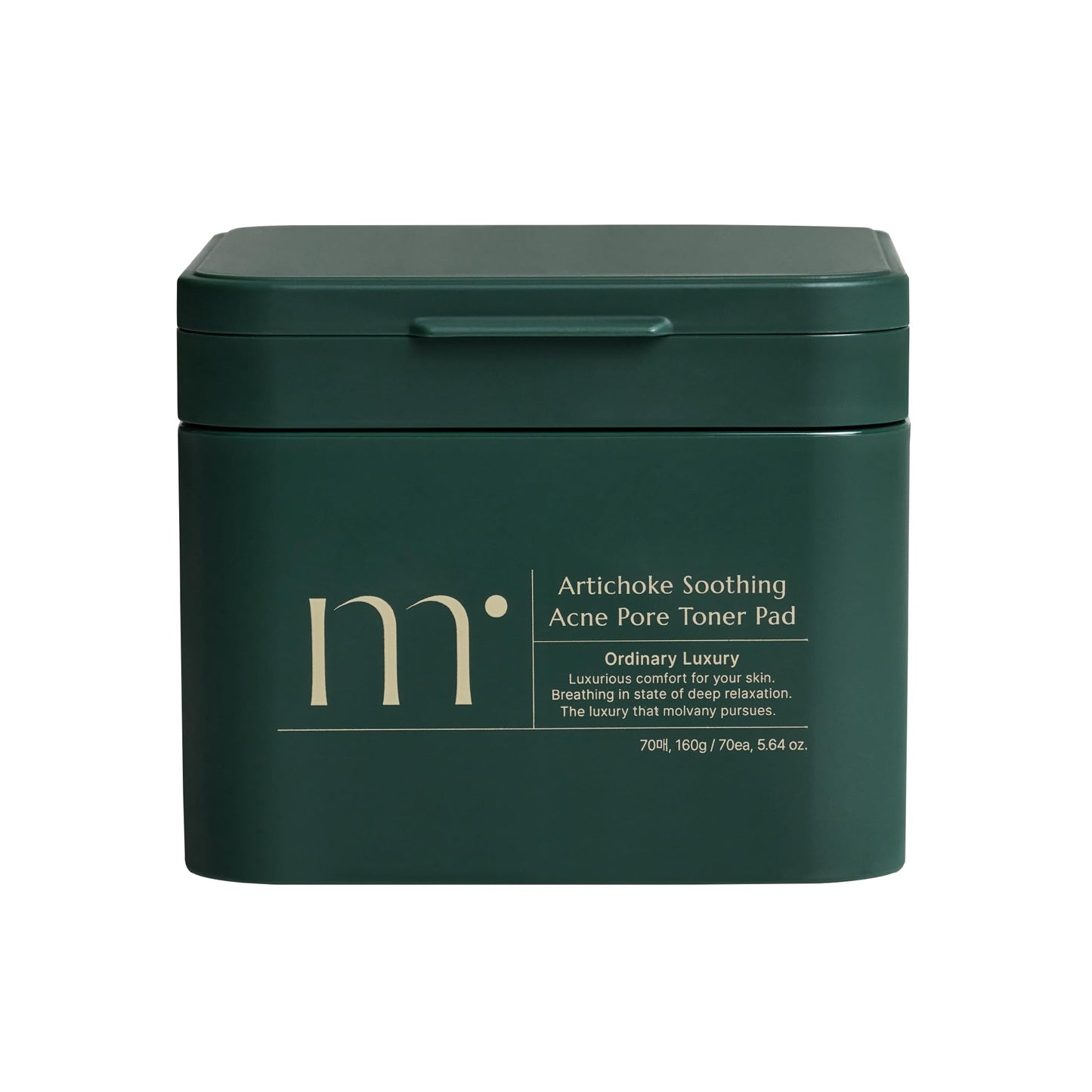 Molvany Artichoke Pads to Calm Redness & Hydrate Skin, Gentle Daily Facial Pads, 70 Pads (160 g / 5.64 oz.)