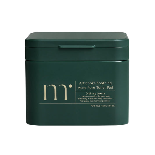 Molvany Artichoke Pads to Calm Redness & Hydrate Skin, Gentle Daily Facial Pads, 70 Pads (160 g / 5.64 oz.)