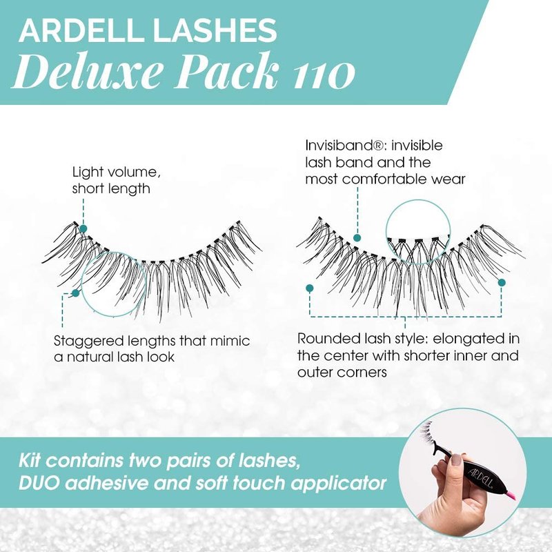 Ardell Deluxe Pack Eyelashes - Natural Look, Soft & Lightweight | Style 110