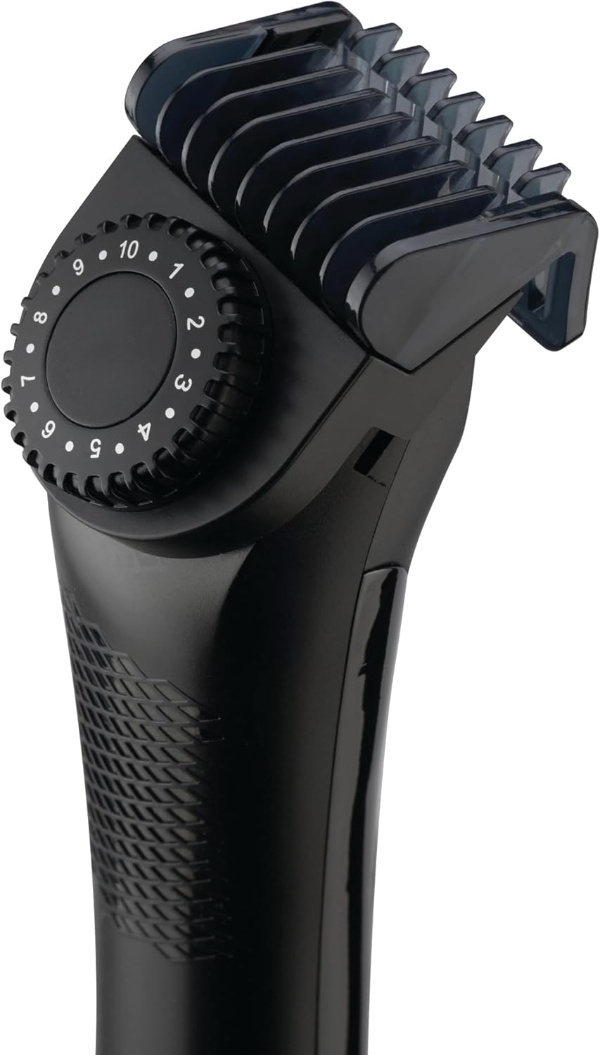 Barbasol Hair and Beard Trimmer - Rechargeable with Hypoallergenic Blades | 10 Length Settings & LED Screen