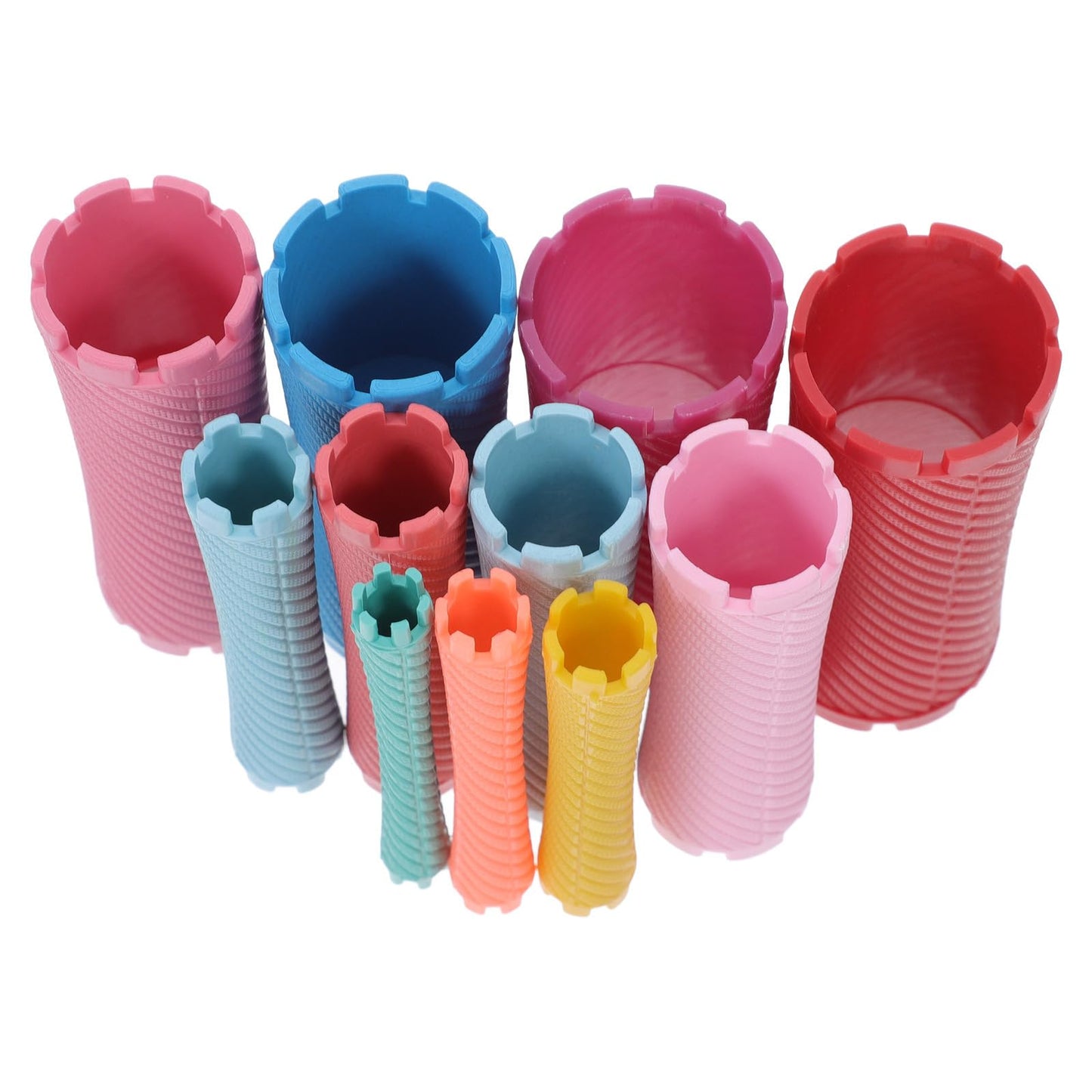NOLITOY 200 Pcs Perm Stick Foam Rollers for Wavy and Curly Hair Styling - Cold Wave Rods and Rubber Coiled Tubes