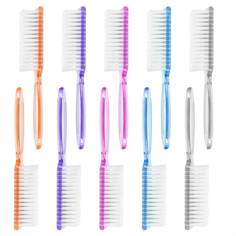 Nail Brush, 10 Pieces Fingernail Brush with Handle Grip, Multicolor Nail Brushes for Cleaning, Nail Scrub Brush for Toes and Nails Cleaner Men and Women
