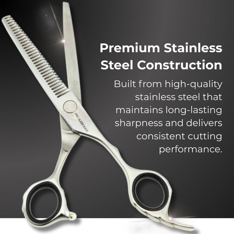 Hair Thinning Scissors - 6" Stainless Steel Blending Shears with 32 Teeth | Professional Razor Edge Tool for Barbers & Stylists