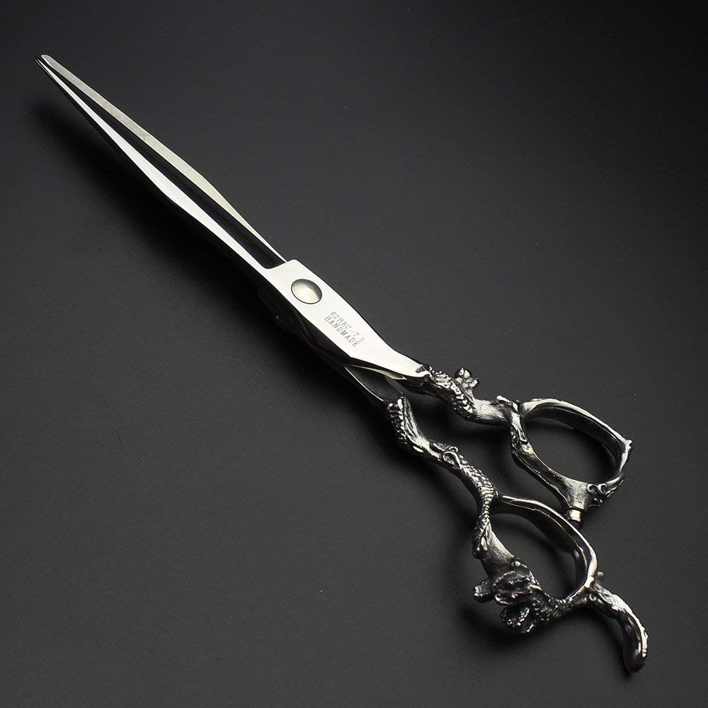 7" 7.5" 8"9" Professional Hairdressing Scissors Barber Salon Hair Cutting Dragon Shears (Large). (7 inch—A)