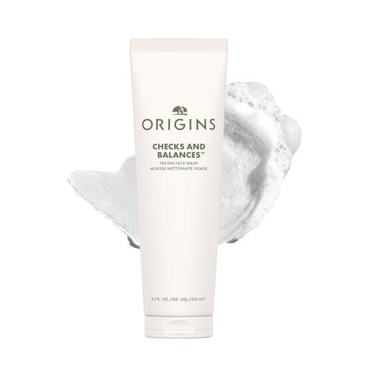 Origins Checks and Balances Frothy Face Wash for Men and Women | Gentle Face Cleanser for All Skin Types| With Mint, 8.5 Fl Oz