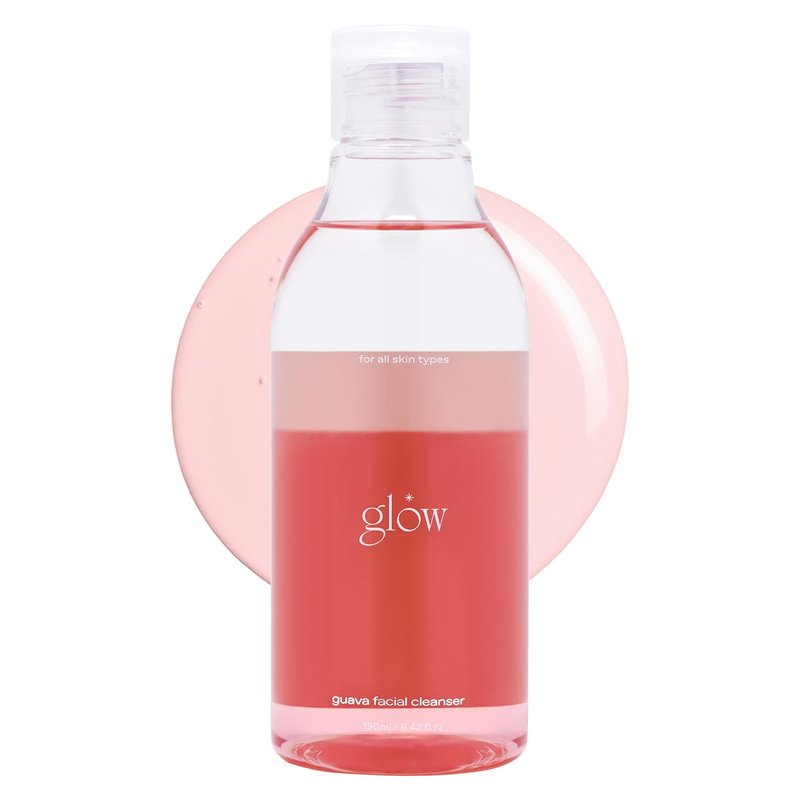 Glow Guava Facial Cleanser - Oil-Gel Hybrid All-in-One Cleanser with Guava Extract & Botanical Oils | 6.4 fl oz