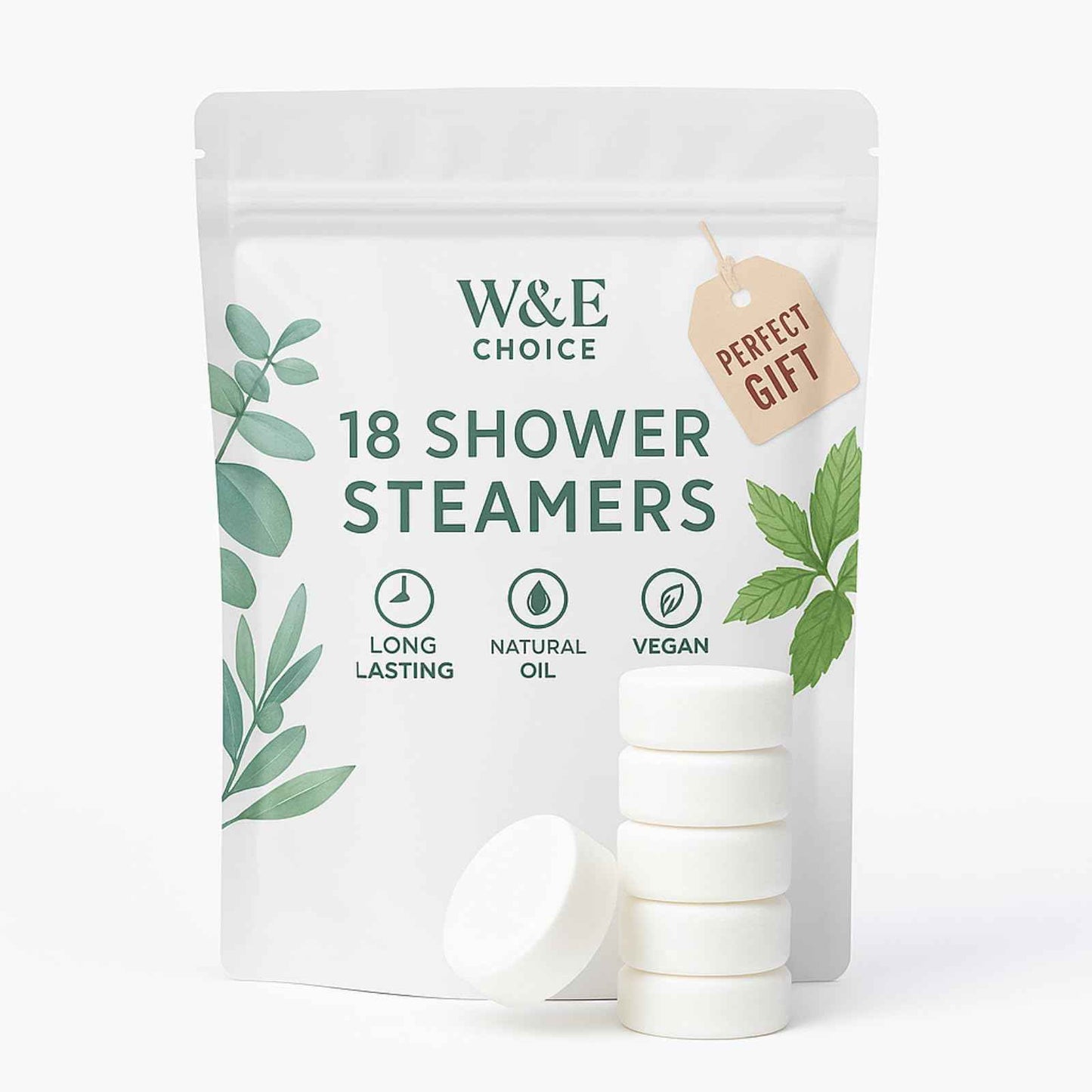 W&E Choice Shower Steamers Aromatherapy - 18Pcs Gifts for Women, Wife, Essential Oil, Nasal Relief, Self Care Spa, Birthday, Mothers Day Gifts for Mom, Easter Basket