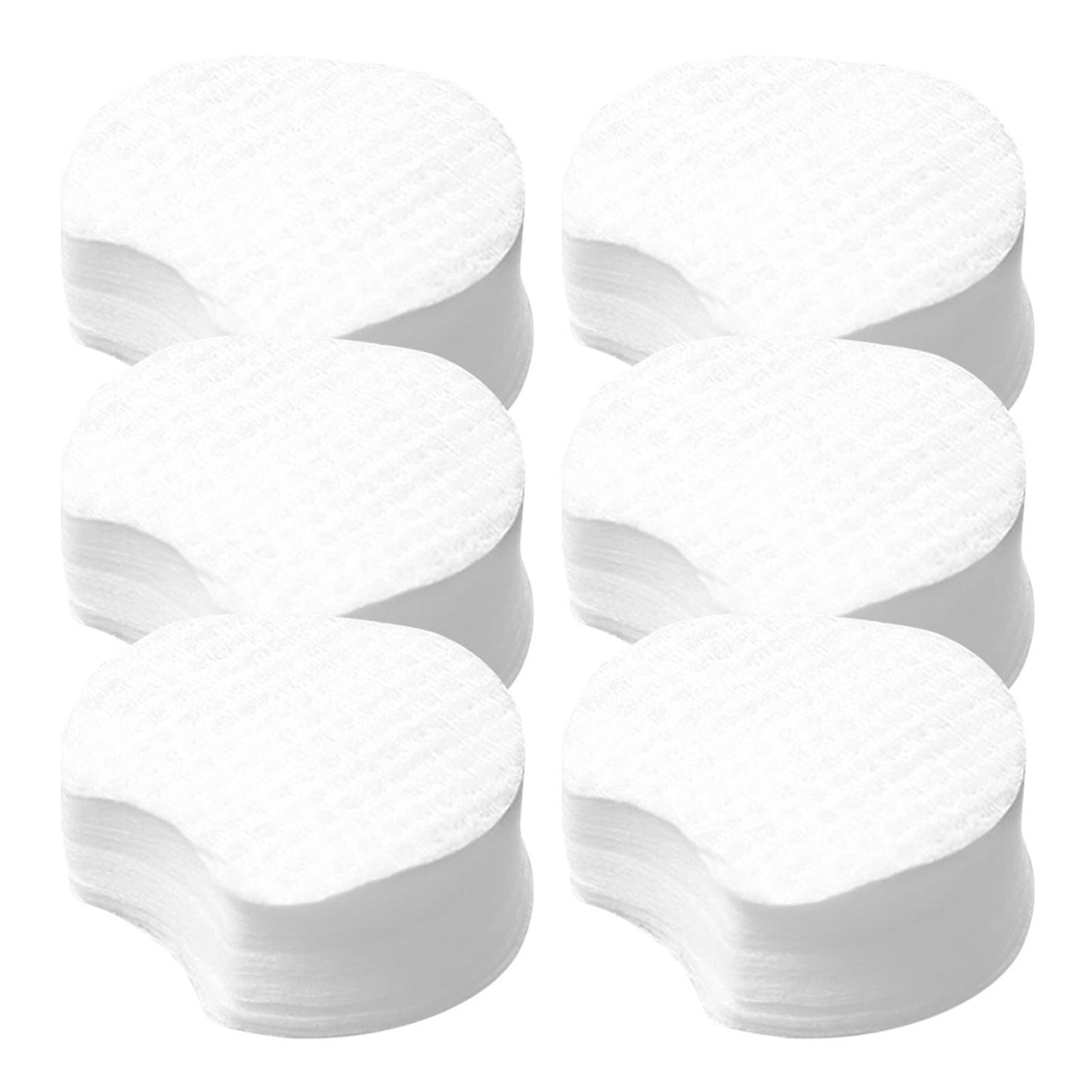 CALLARON 1200Pcs Disposable Semi-Circular Makeup Remover Pads Thick Cotton Rounds for Facial Cleansing and Daily Use Travel Friendly