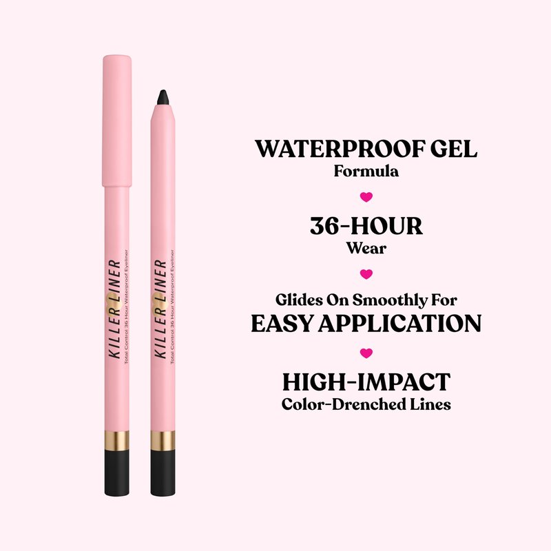 Too Faced Killer Liner 36-Hour Gel Eyeliner Pencil | Long Lasting, Waterproof, Non-Flaking Eyeliner Pencil, 0.04 Ounce, Cashmere