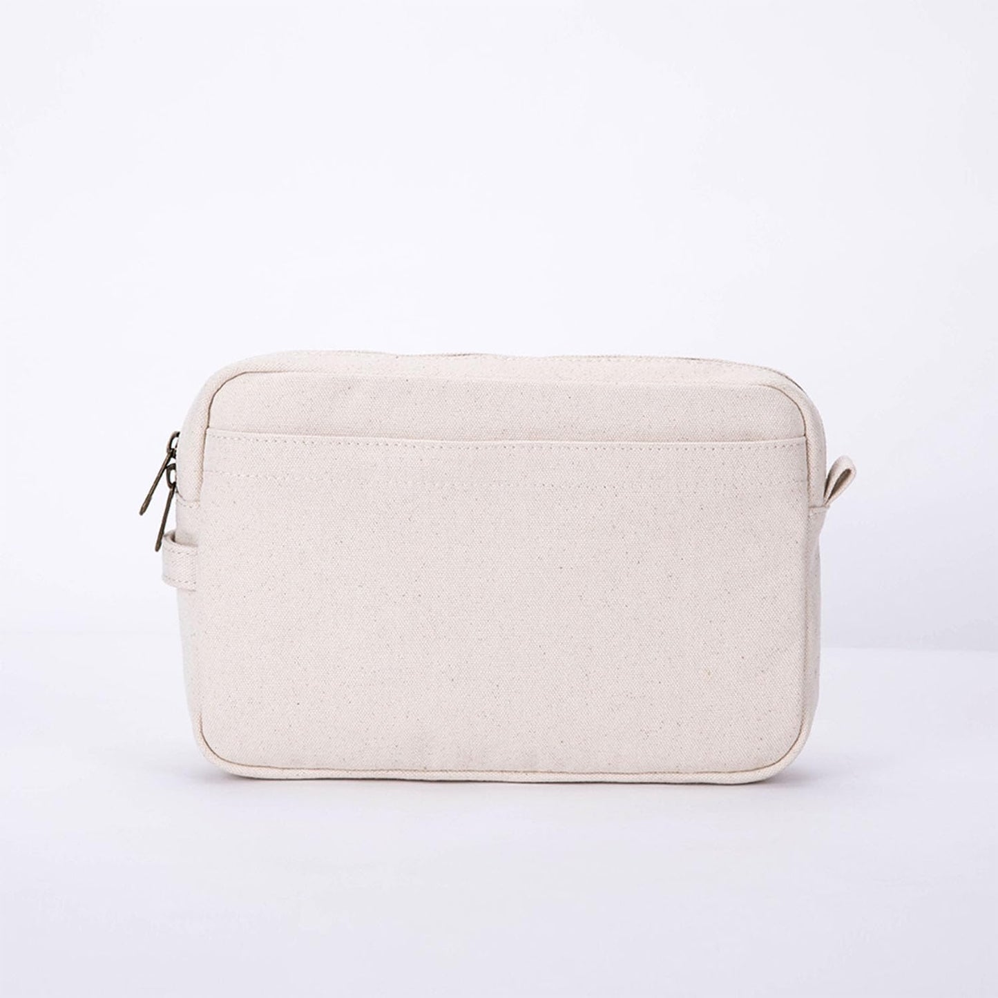 Cosmetic Storage Bag - Cute Travel Makeup Organizer | Pure Cotton Canvas, Zip-Up Design, Hanging Option