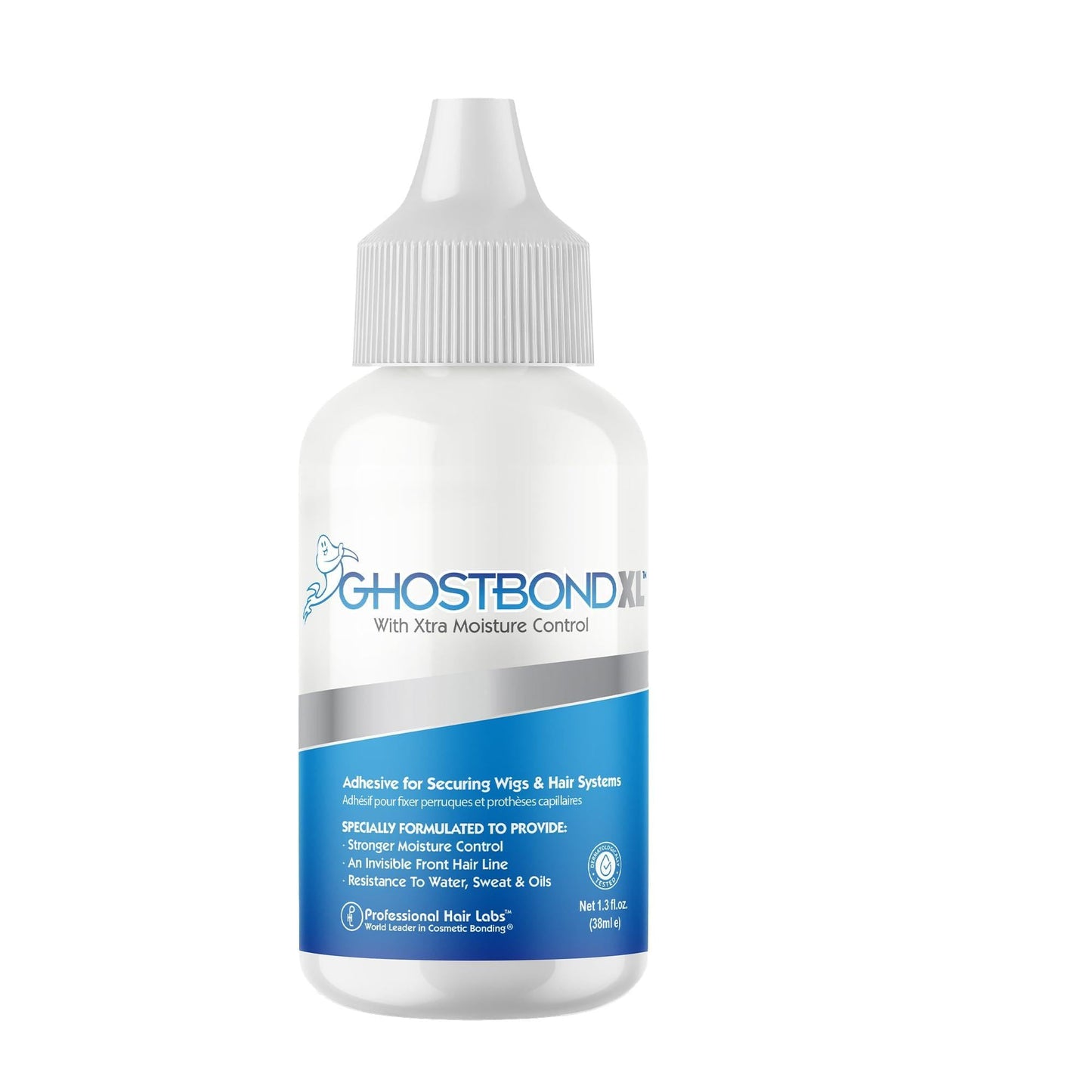 GHOSTBOND XL Hair Replacement Adhesive 1.3oz & Elastic Meltband Set | Invisible Bonding, Sweat-Resistant Wig Glue for a Flawless Hairline